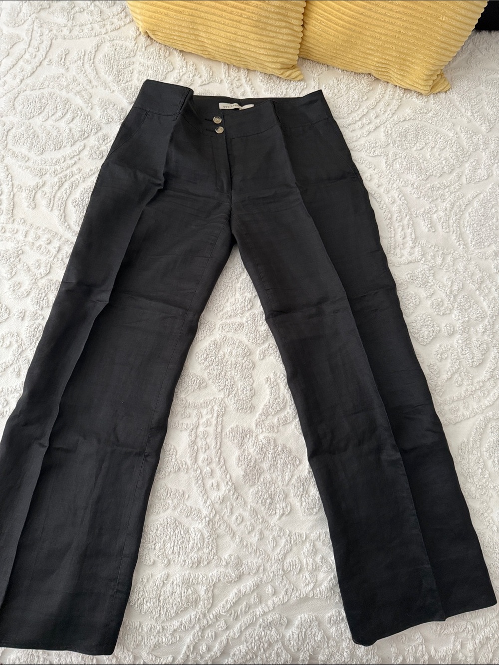 Zara Black Basic Wide-Leg Trousers